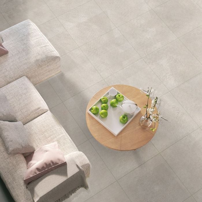 Pluto Ivory Soft Eco Shiny Ceramic Floor Tile 600X600 R A-Grade